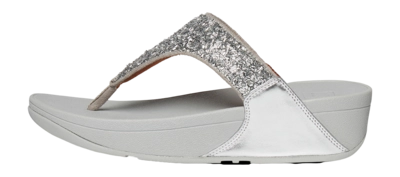 Tongs FitFlop Women Lulu Shimmerfoil Toe-Thongs Silver