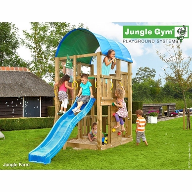 Speeltoren Jungle Gym Jungle Farm Blauw