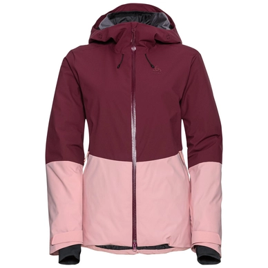 Veste de Ski Odlo Women Jacket Insulated Ski Bluebird S-Thermic Raspberry Fudge Boto Dolphin