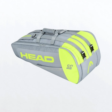 Tennistasche HEAD Core 9R Supercombi Grey Neon Yellow