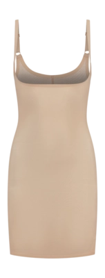 Corrective Dress Bye Bra Women Powermesh Open Bust Dress Beige
