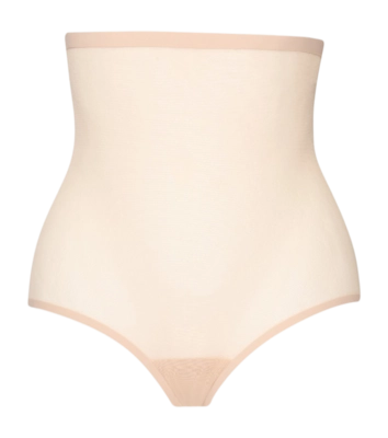 Corrective Underwear Bye Bra Women Forming Tulle High Waist Brief Beige