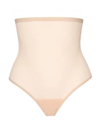 Corrective Underwear Bye Bra Women Forming Tulle High Waist Thong Beige