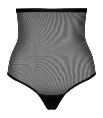 Corrective Underwear Bye Bra Women Forming Tulle High Waist Thong Black