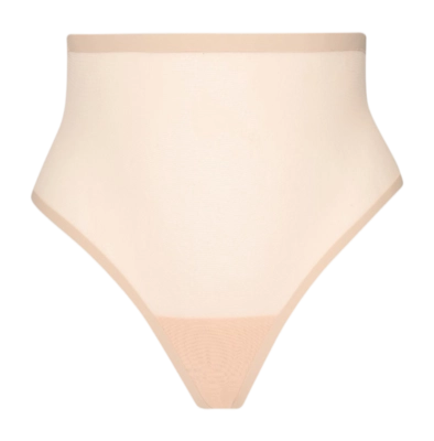 Corrective Underwear Bye Bra Women Forming Tulle Mid Waist Thong Beige