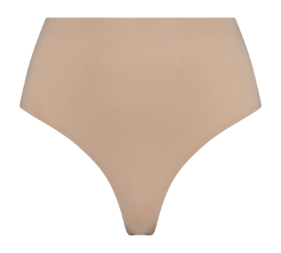 Corrective Underwear Bye Bra Women Invisible Mid Waist Thong Beige