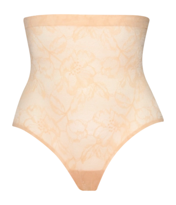 Corrective Underwear Bye Bra Women Lacy High Waist Shaping Brief Beige