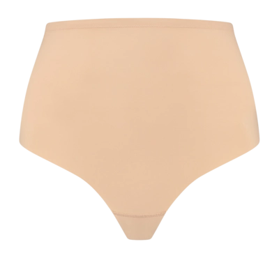Corrective Underwear Bye Bra Women Sculpting Mid Waist Thong Beige