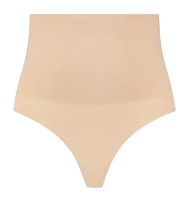 Corrective Underwear Bye Bra Women Seamless High Waist Thong Beige
