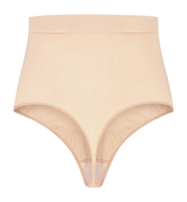 Corrigerend Ondergoed Bye Bra Women Soft Touch Seamless Mid Waist Thong Beige