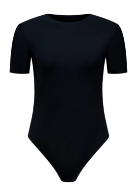 Corrective Body Suit Bye Bra Women Bodysuit Short Sleeve Black