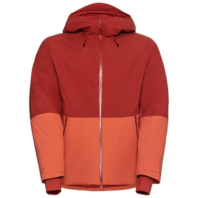 Skijacke Odlo Jacket Insulated Ski Bluebird S-Thermic Men Ketchup Orange Rust
