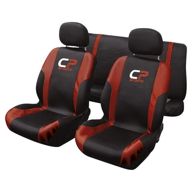 Stoelhoesset Carpoint CP Sports Rood Airbag (9-delig)
