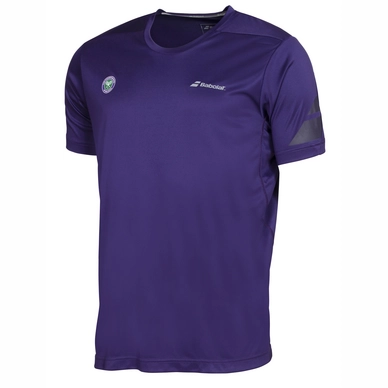 Tennisshirt Babolat Crew Neck P M Wim Purple
