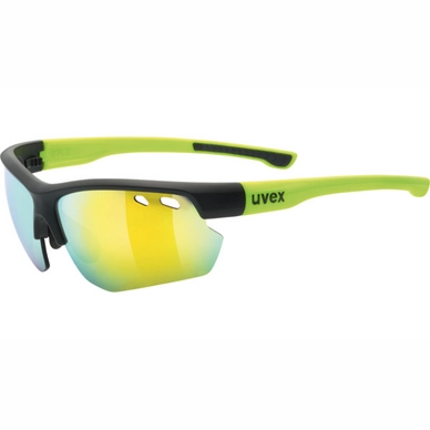 Zonnebril Uvex Sportstyle 115 Black Mat Yellow Mirror Yellow