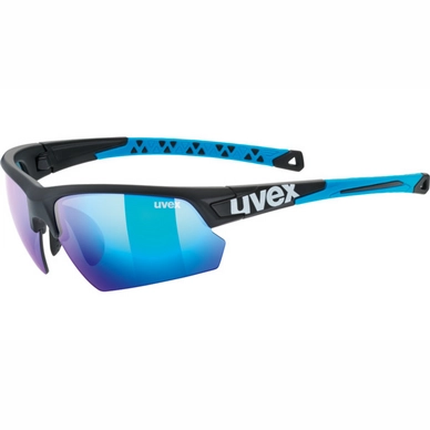 Zonnebril Uvex Sportstyle 224 Black Mat Blue Mirror Blue