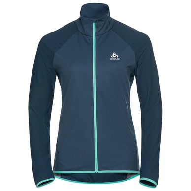 Jacke Odlo Jacket Zeroweight Warm Hybrid Women Blue Wing Teal Polynya