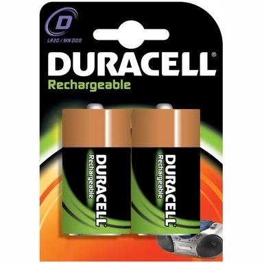 Batterij Duracell D Alkaline Oplaadbaar 2-pack