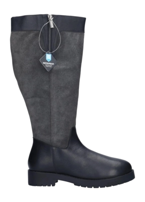 Dameslaars JJ Footwear Melton Zwart/Grijs Kuitmaat XXL
