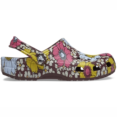 Sandaal Crocs Unisex Classic Retro Floral Dark Cherry/Multi