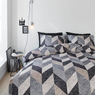 Beddinghouse Dawson Grey Dekbedovertrek Flanel