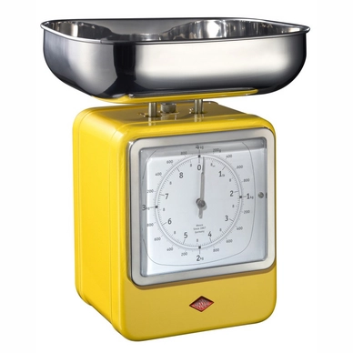 Küchenwaage Mit Uhr Wesco Retro Lemon Gelb