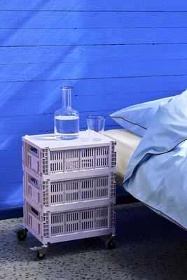 4---HAY Colour crate M lavender_HAY Colour crate Lid M lavender_Rim Carafe clear with black rim_Rim Glass set of 2 clear with black rim_Outline Duvet Cover 140x200 soft blue_1920x1920