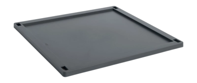 Deksel HAY Colour Crate Lid Plastic Large Square Charcoal