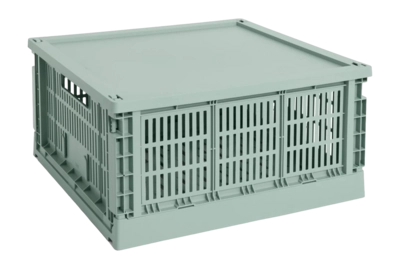 2---hay-colour-crate-lid-plastic-large-square-sage-green-82282