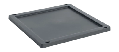 Deksel HAY Colour Crate Lid Plastic Medium Square / Cube Charcoal