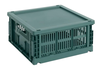 hay-colour-crate-lid-plastic-medium-squarecube-dark-green-82341