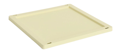 Deksel HAY Colour Crate Lid Plastic Medium Square / Cube Light Yellow