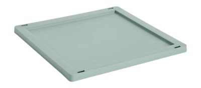 Deksel HAY Colour Crate Lid Plastic Medium Square / Cube Sage Green
