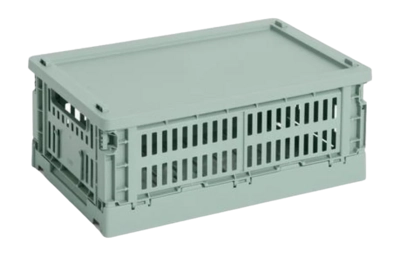 hay-colour-crate-lid-plastic-small-sage-green-82440