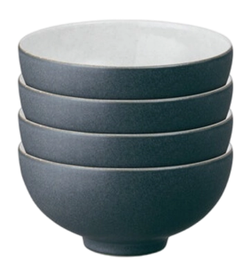 Rijstkom Denby Impression Charcoal 480 ml (Set van 4)