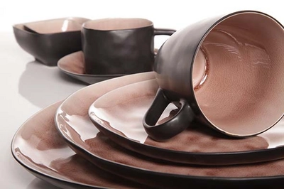 Bord zwart 22 cm Vongola | Cosy&Trendy zwart modern servies aanbieding