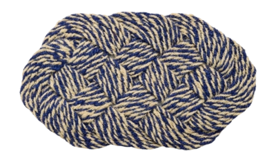 Deurmat HAY Coco Door Mat Swirl Blue And Off-White (40 x 80 cm)