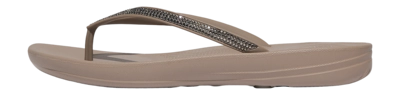 FitFlop Women iQushion Ombre Sparkle Flip-Flops On Taupe/Pewter