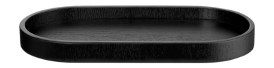 Dienblad ASA Selection Wood Black Oval Black 23 x 11 cm