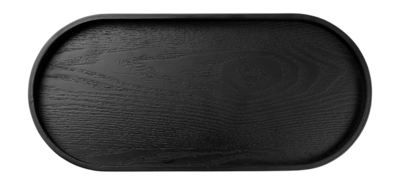 Dienblad ASA Selection Wood Black Oval Black 35,5 x 16,5 cm
