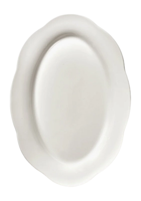 Diep Bord Serax High Oval L White Silhouette 30 cm