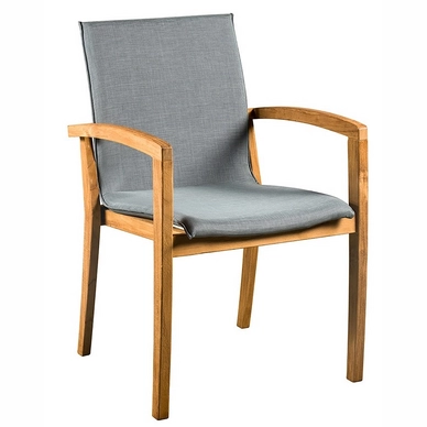Tuinstoel Suns Verona Dining Chair Teak / Grey (set van 4)