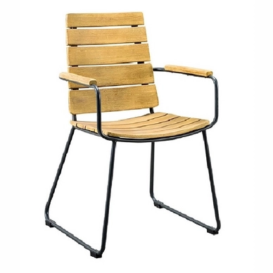 Tuinstoel Suns Delos Matt Royal Grey / Teak Look (set van 2)