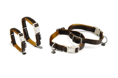 Hondenhalsband Beeztees Mac Leather Soft Touch Bruin