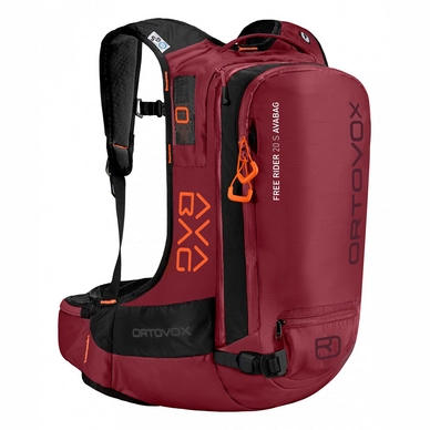 Sac à Dos de Ski Ortovox Free Rider 20 S Avabag Dark Blood (Compatible avec un Airbag)