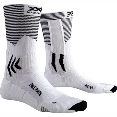 Fietssokken X-Socks Bike Race White Black
