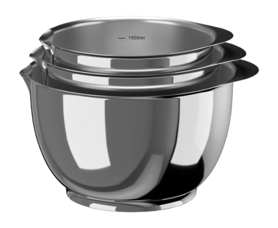 Mengkommen Rosti Margrethe Steel (Set van 3)