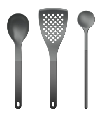 Kitchen Set Rosti 1 Optima Black Nylon (Set of 3)