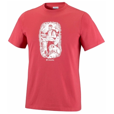T-Shirt Columbia Ward Ridge Short Sleeve Tee Sunset Red