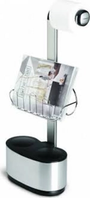 WC-Rolhouder simplehuman Met Tijdschrifthouder Zwart Zilver